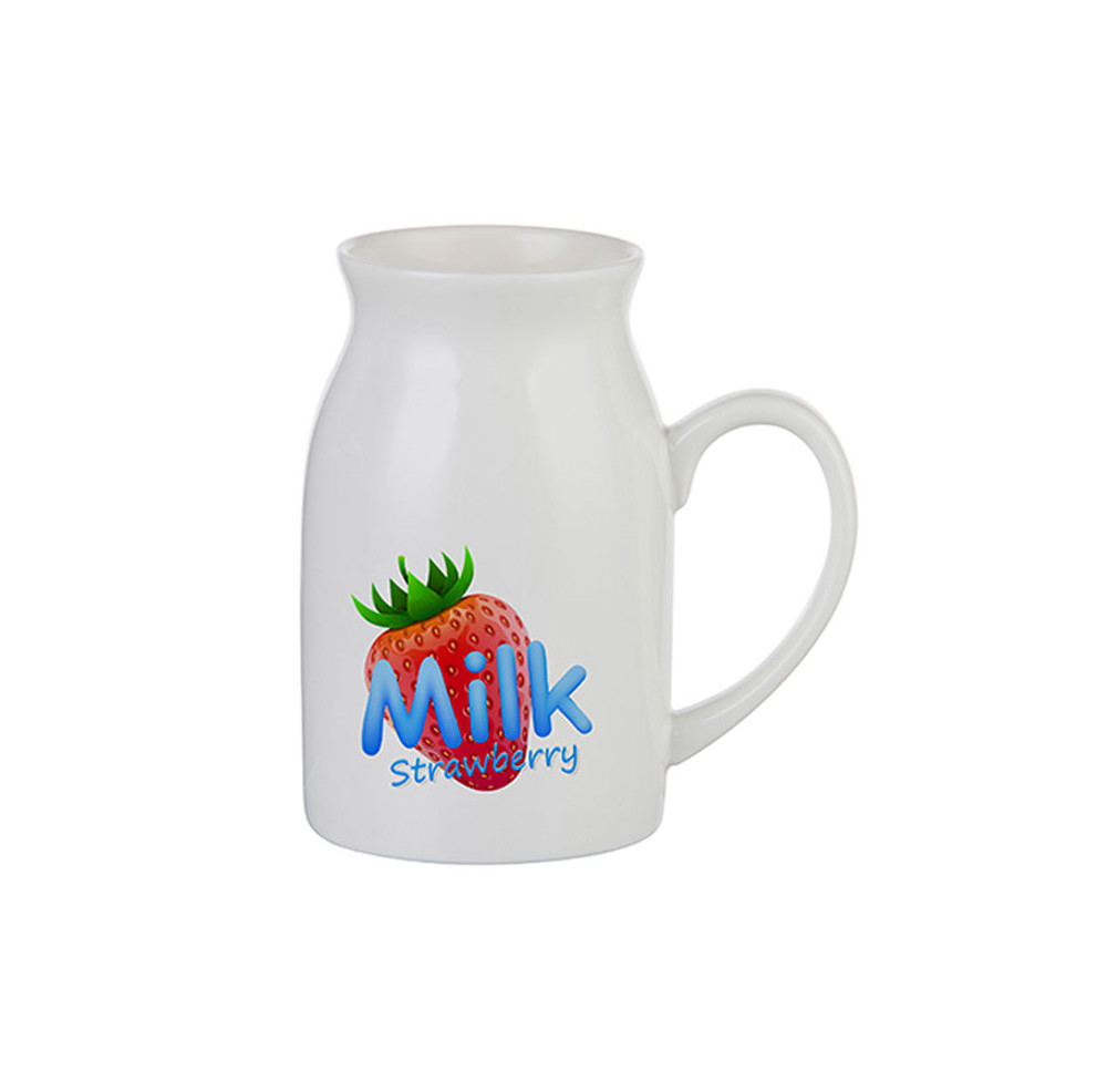 Lechero de cerámica 450 ml para sublimación con diseño impreso