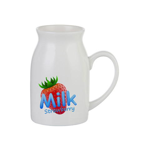Lechero de cerámica 450 ml para sublimación con diseño impreso