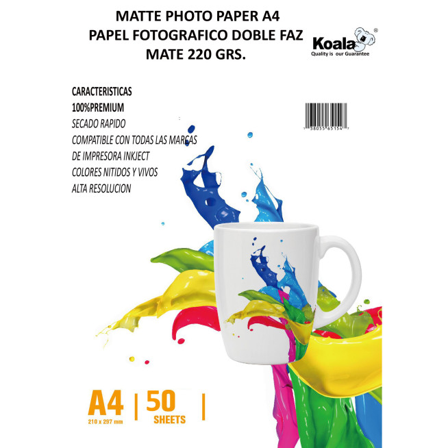 PAPEL FOTOGRAFICO DOBLE FAZ MATE 220