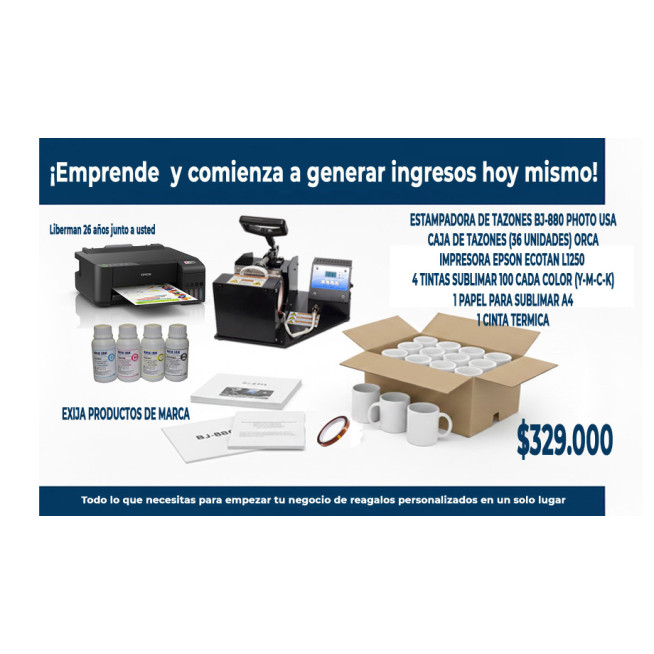 Pack Emprendedor: Sublimación de Tazones Profesional