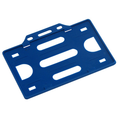 Porta credencial de plástico rígido simple color Azul