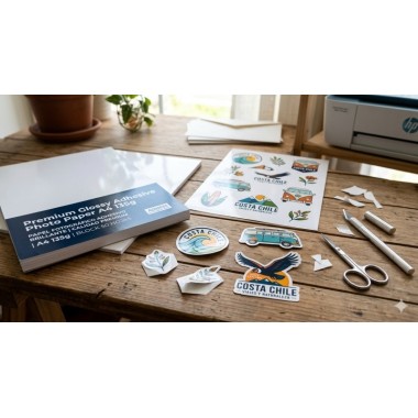 Papel Fotográfico Adhesivo Brillante 135g A4 (50 Hojas) | Liberman