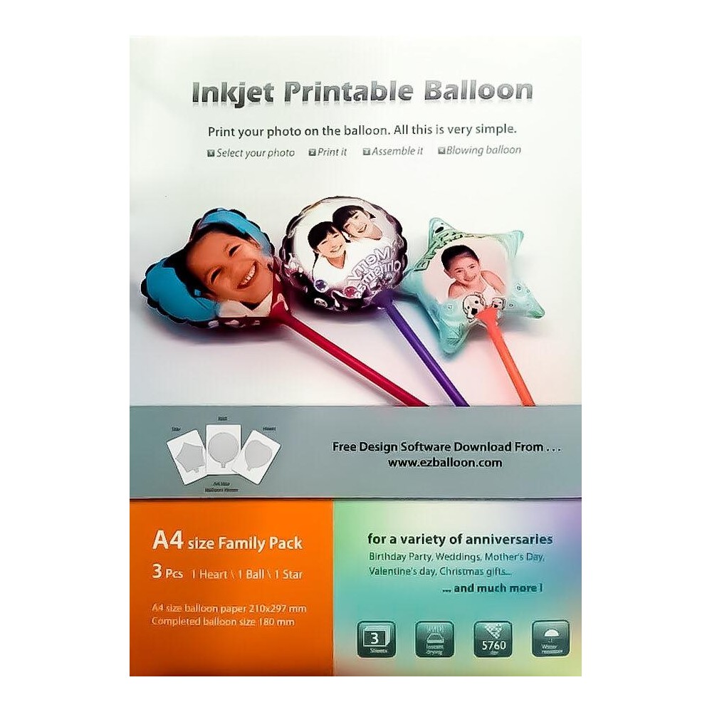 Globos Imprimibles Inkjet A4 Personalizados -