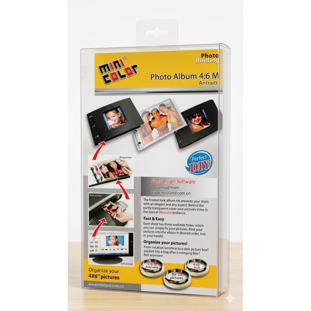 Álbum Fotográfico DIY Mini-Color 4x6" | Kit para Impresión Inkjet
