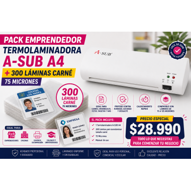Termolaminadora Oficio 125 Micrones | Plastificadora