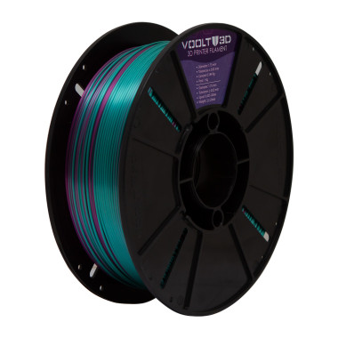 FILAMENTO 3D PLA SILK DUO GREEN+AMETHYST